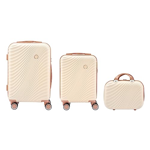 SET DI 5 VALIGIE RIGIDE TROLLEY BAGAGLI CON BEAUTY DA VIAGGIO